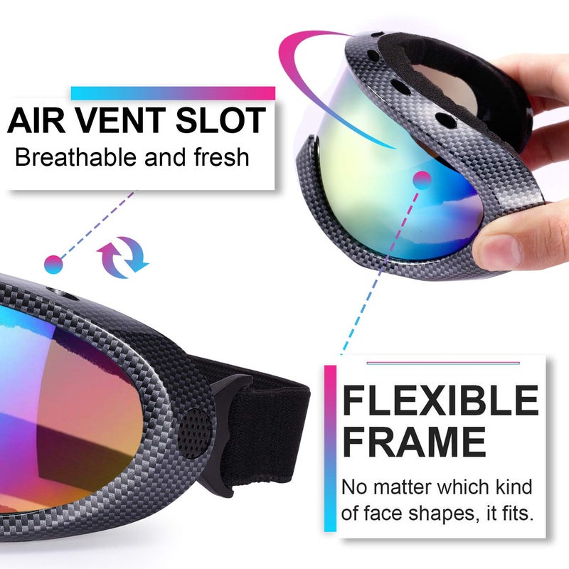 Rngeo Ski Goggles, Pack of 2, Snowboard Goggles for Kids, Boys & Girls, Youth, Men - Image 3